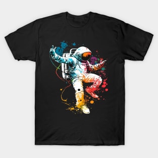 Astronaut Dancing in Space T-Shirt